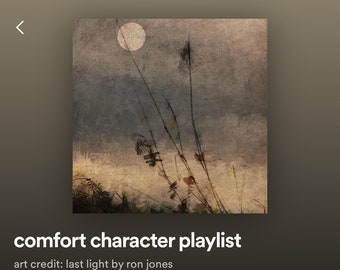 comfort character playlist (20 songs)