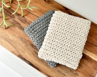 Éponge de cuisine en coton durable, crochet réutilisable, torchon naturel, zéro déchet, éponge lavable en machine, récurage respectueux de l'environnement