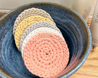 Cotton Facial Round Crochet Reuseable Face Scrubby Sustainable Makeup Remover Pad Zero Waste Eco Friendly Spa Gift Bridal Shower