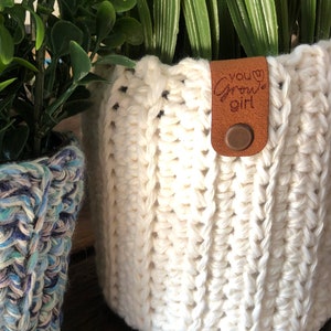 Crochet Plant Cozy You Grow Girl Plant Lover regalo de aliento para hija o amiga regalo de cumpleaños para ella imagen 6