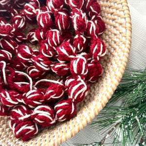 Popcorn Garland Chunky Crochet Home Decor Mantel Garland Christmas Tree Handmade Farmhouse Holiday Decor Party Shower Garland Decor