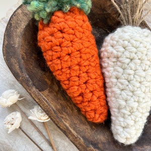 Chunky crochet carrots Easter decor