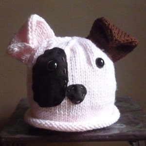 NEW Handknit Infant Puppy Dog Hat Beanie Photo Prop Halloween Costume image 2