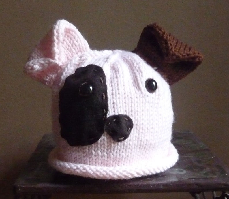 NEW Handknit Infant Puppy Dog Hat Beanie Photo Prop Halloween Costume image 2