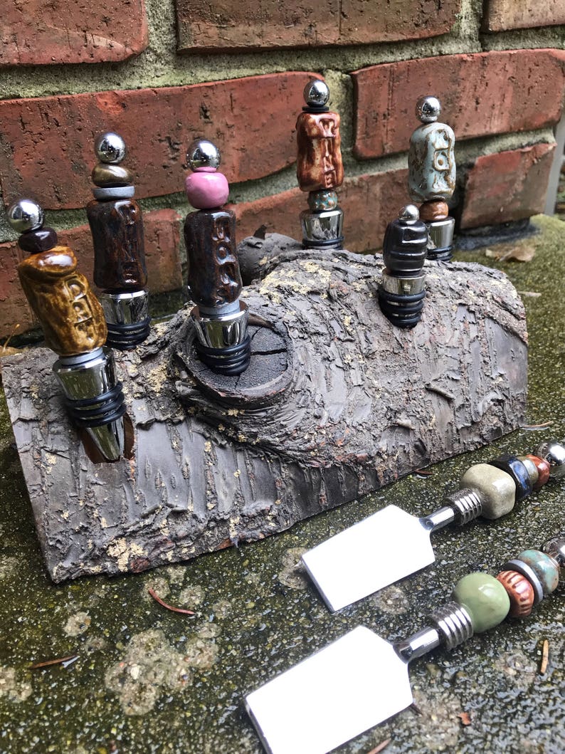 Beaded Wine Bottle Cork Stopper Ceramic Multi Medium Holiday Etsy