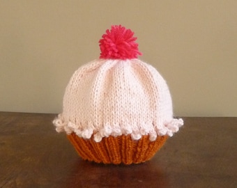 Cupcake Hat Photo Prop Beanie Infant Baby Toddler Halloween Costume