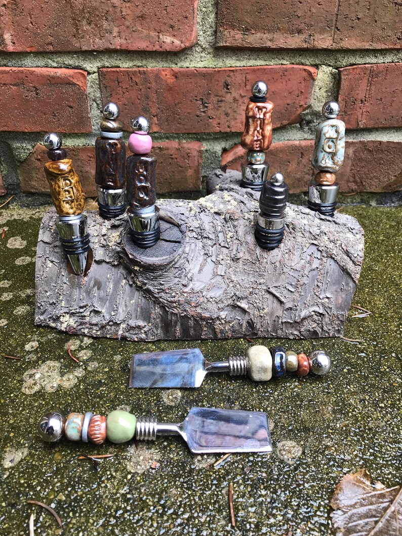 Beaded Wine Bottle Cork Stopper Ceramic Multi Medium Holiday Etsy