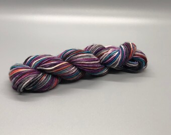 Hand dyed Fingering Weight Speckled Yarn Variegated Superwash Merino Wool  - Boo-Ya Colorway