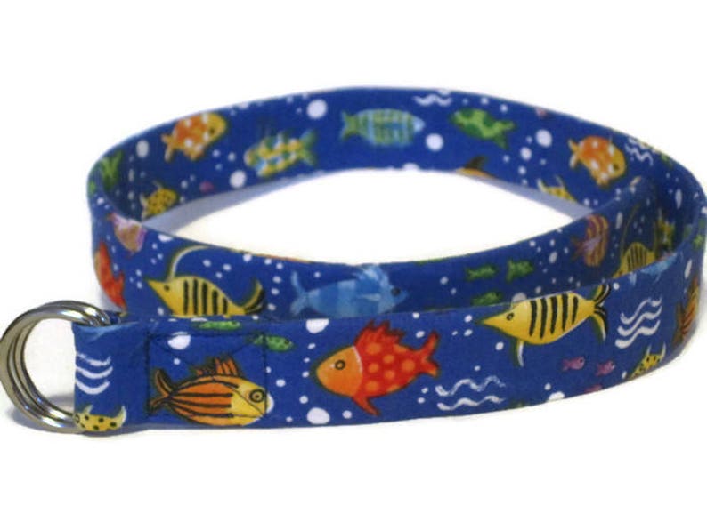 Fish Belt SALE Blue Nautical Belt Fabric Belt for Kids Little Etsy