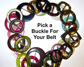 Buckle options for Belle & Buckle Belts