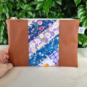 Vegan Leather & Remnant Fabric Case~ One-of-a-kind handcrafted