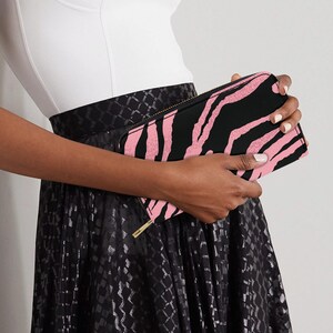 Cartera larga con correa para la muñeca, cartera fina de cuero para mujer, bloqueo RFID, organizador elegante, regalo para ella