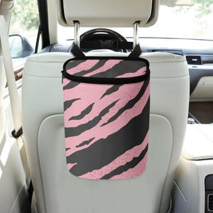 Papelera para coche con tapa, organizador y contenedor de basura portátil a prueba de fugas para la limpieza interior del coche.
