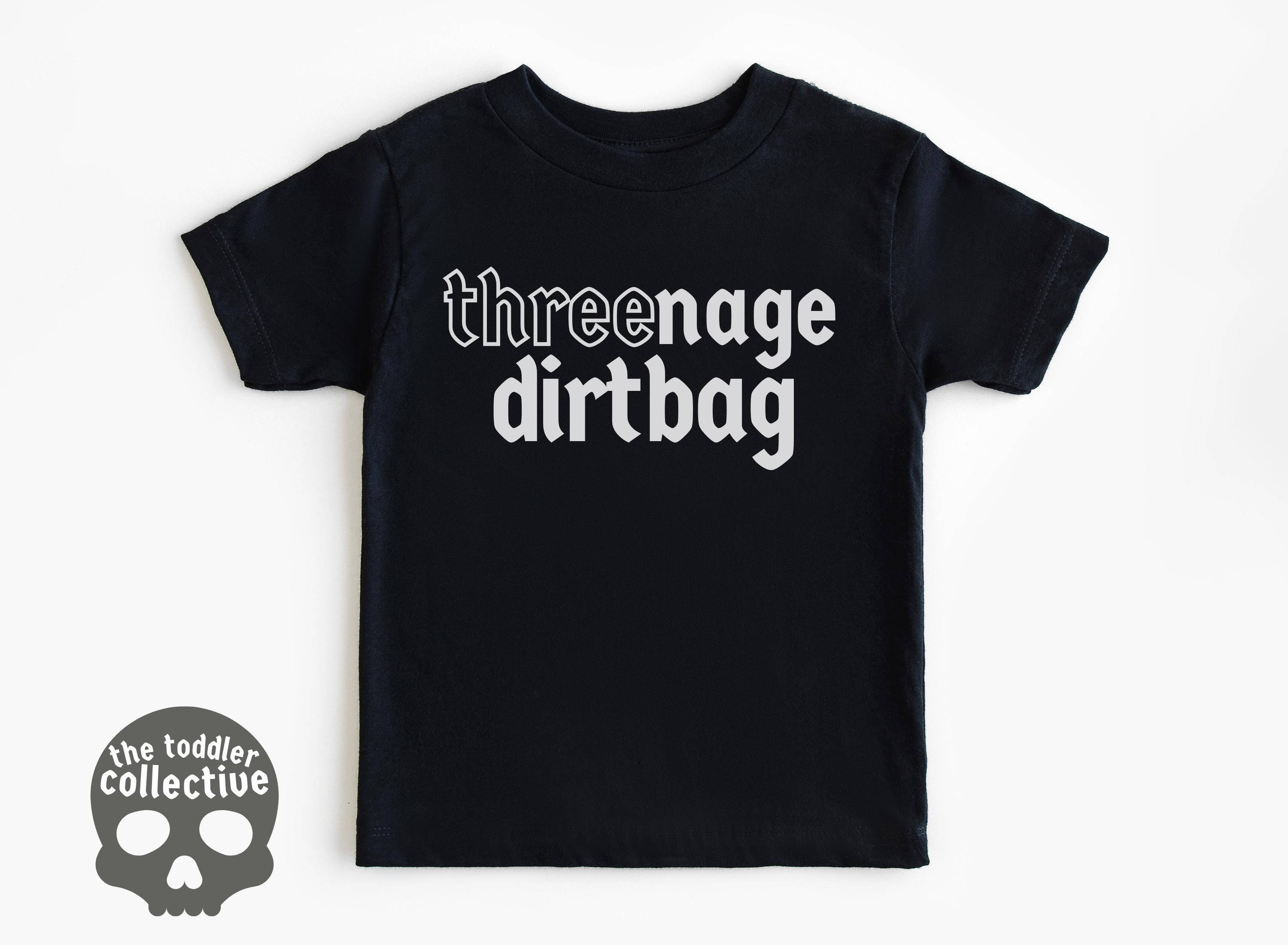 Personalized Third Birthday Threenage Dirtbag Tshirt, Emo Kid