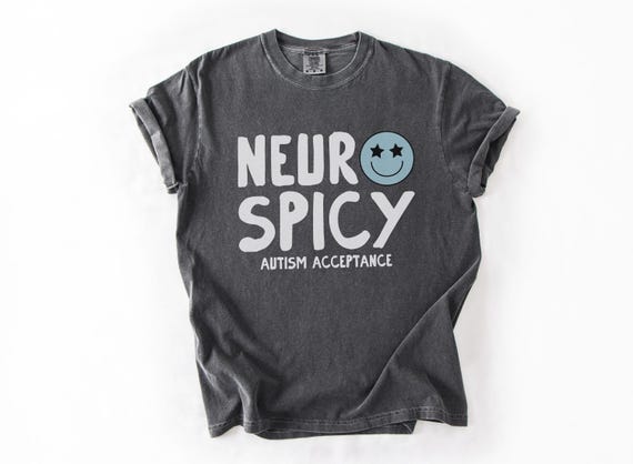 Kids Autism Acceptance Neuro Spicy TShirt, April Neurodiversity Affirming Spectrum Tee, Youth Neurospicy Inclusion Shirt for ASD Awareness