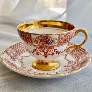 Vintage Rosina 4810 Bone China Tea Cup & Saucer Made in England Perfect Gift for her English High Tea