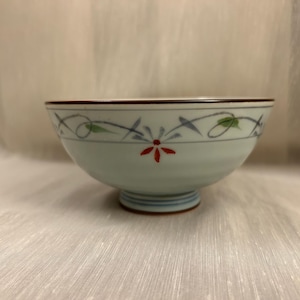 Vintage Japanese Hand Painted Rare Porcelain Rice Bowl Soup Bowl
