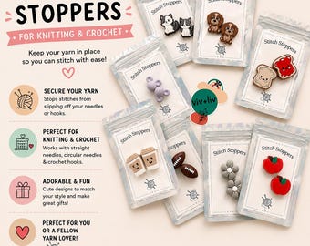 Silicone Stitch Stoppers for Knitting Needles/Crochet Hooks