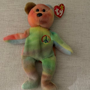 RETIRED / ERRORS / original / Beanie / Babies / Peace / Bear / Rare / Tag / Errors / collectibles / collectors / TY / plush / vintage