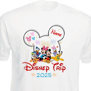 Maglietta personalizzata Disney Mickey Mouse Friends Trip, maglietta regalo Disney Friends, maglietta con personaggio dei cartoni animati Disney, maglietta abbinata per coppie Disney