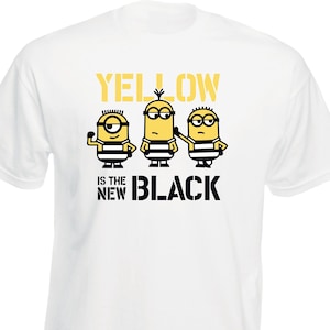 Yellow Is The New Black Minion T-Shirt, Cool Unisex T-Shirt, Gift for Kids And Friends , Funny Minion T-Shirt, Gift For Her, Gift For Him