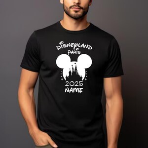 Maglietta personalizzata Disneyland Paris 2025 Topolino Friends Trip T-shirt Disney 2025 Friends Gift Shirt, Top con personaggio dei cartoni animati Disney