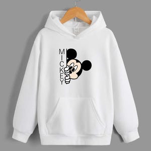 Mickey Mouse Hoodie, Disney Friends Gift Hoodie, Disney Cartoon Character Top, Disneyland Trip Hood, Funny Mickey Mouse Hoodie