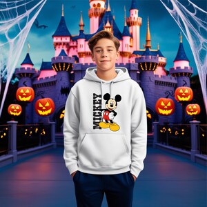 Felpa con cappuccio Mickey Mouse Friends Trip, Felpa con cappuccio Disney Friends Gift, Topolino personaggio dei cartoni animati Disney, Top per bambini Topolino, Top con cappuccio divertente