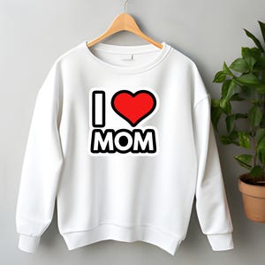 I Love Mom 母の日スウェットシャツ、母の日ジャンパー、ママハートスウェットシャツ、Blessed Mommy スウェットシャツ、ラブリーママトップ、母の日ギフト