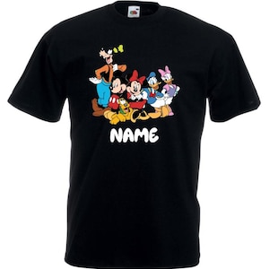 Maglietta personalizzata di Topolino, maglietta regalo Disney Friends, maglietta con personaggio dei cartoni animati Disney Disney, maglietta per bambini di Topolino, maglietta divertente