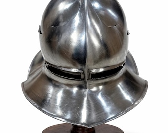 Steel Medieval Pot Helmet, Wearable Soldier Armor, Antique Collection