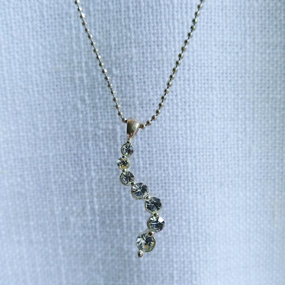 Vintage Necklace Letter S Silver Chain Handmade Dr