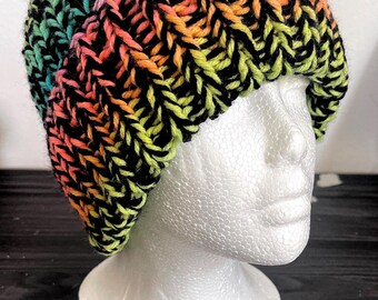 Vintage 80s the North Face Geometric Pattern Beanie Wool  display picture 1