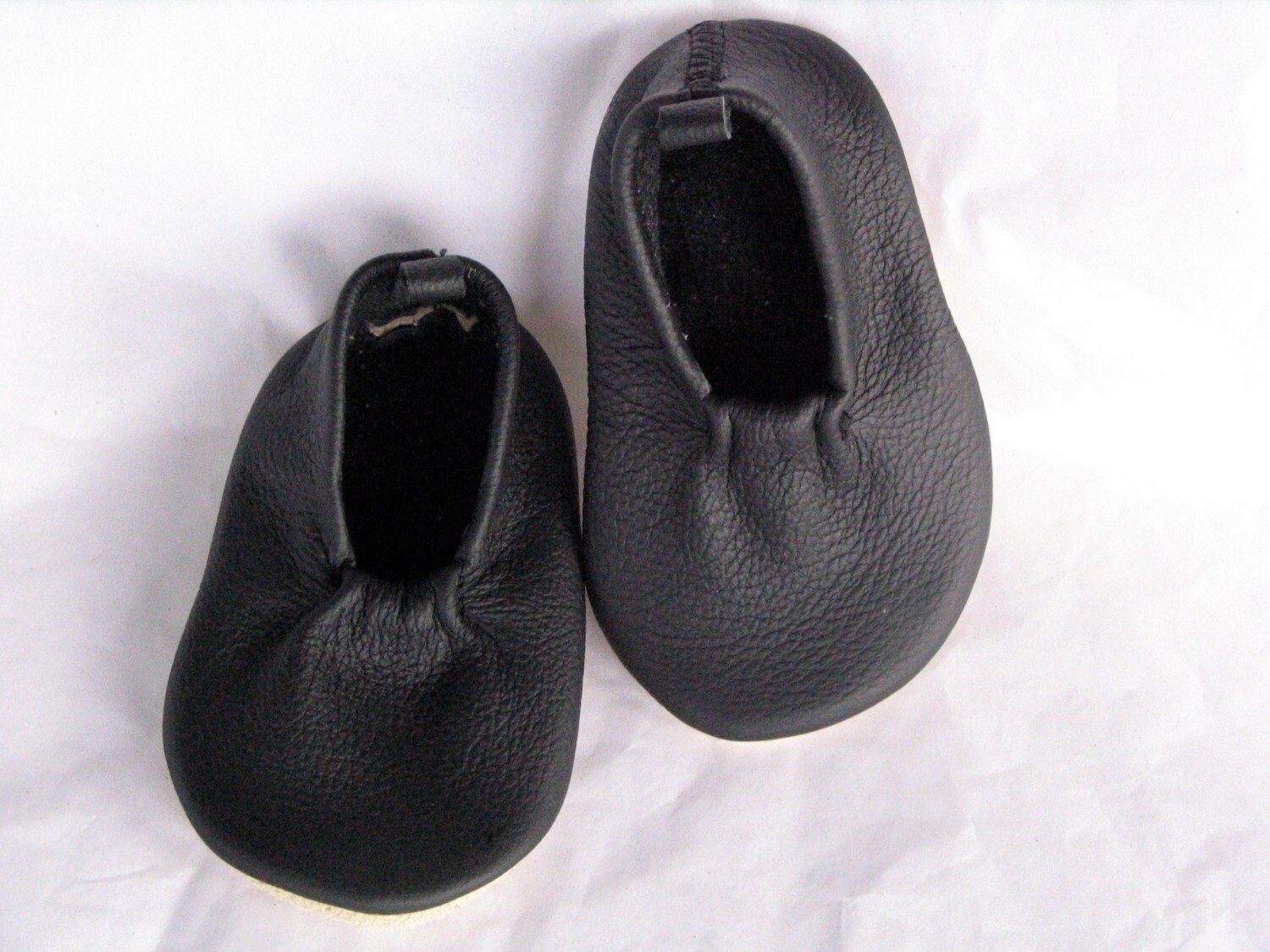 Black Baby Leather Mok Toddler Leather Shoe Baby Soft Sole - Etsy