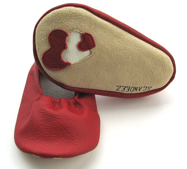 Baby Heart Leather Mok Toddler Leather Shoe Baby Soft Sole image 4