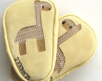 Baby Leather LLama Mok, Toddler Leather Shoe, Free Shipping, Baby First Shoe