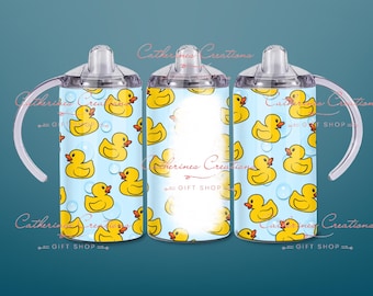 DIGITAL 12oz Rubber ducks sippy cup png