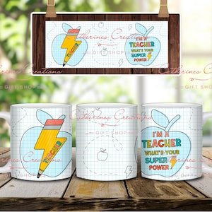 DIGITAL Teacher superpower mug wrap png