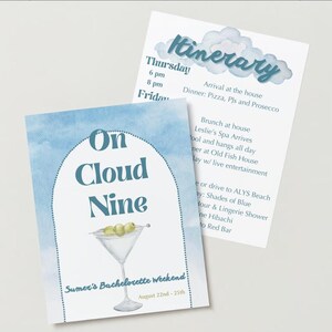 On Cloud Nine Bachelorette Itinerary