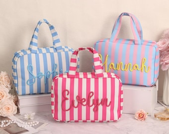 Custom Expandable Toiletry Bag, Personalized Hanging Travel Makeup Bag, Bridesmaid Gift, Travel Organizer, Monogram Cosmetic Case