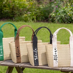 Beach Straw Bags Personalized, Burlap Tote Bag, Personalized Scarf Bag, Bridal Shower Bags, Bachelorette Bag, Girls Trip Bag, Wedding Favors
