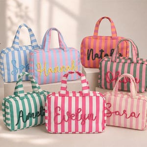 Custom Expandable Toiletry Bag, Personalized Hanging Travel Makeup Bag, Bridesmaid Gift, Travel Organizer, Monogram Cosmetic Case