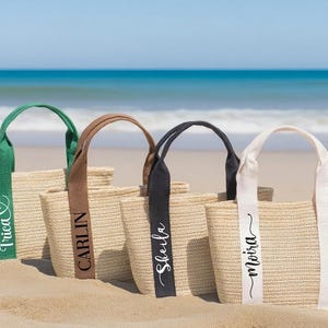 Personalized Scarf Bag, Beach Straw Bags Personalized, Burlap Tote Bag, Bridal Shower Bags, Bachelorette Bag, Girls Trip Bag, Wedding Favors