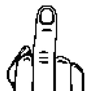 Middle Finger Cross stitch Pattern INSTANT DOWNLOAD