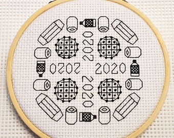2020 memorial Snowflake Mandala Ornament Cross stitch Pattern INSTANT DOWNLOAD