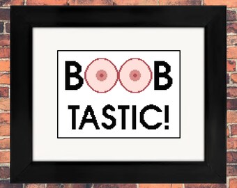 BOOBTASTIC Cross stitch pattern INSTANT DOWNLOAD