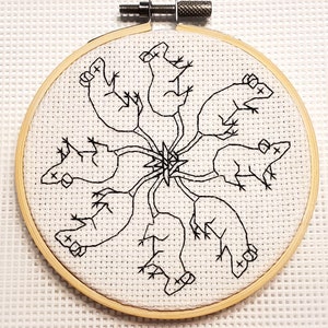 Rat King Flake Snowflake Ornament Cross stitch Pattern INSTANT DOWNLOAD