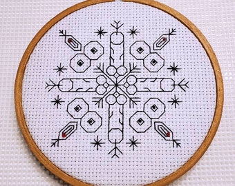 Naughty Bits Snowflake Ornament Cross stitch Pattern INSTANT DOWNLOAD