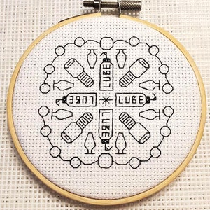 Naughty Bits LubeFlake Snowflake Ornament Cross stitch Pattern INSTANT DOWNLOAD