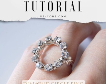 Wire Jewelry Tutorial - Diamond Circle Ring, DCHMT008